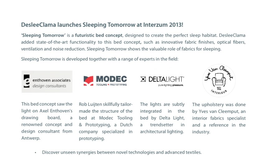 bed of the future - interzum 2013